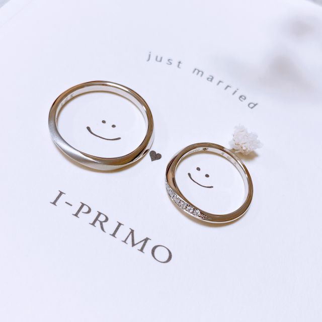 【アイプリモ(I-PRIMO)の口コミ】 結婚指輪はウェーブ＆細身と決めていたので着けた感じも凄く心地よく、合…