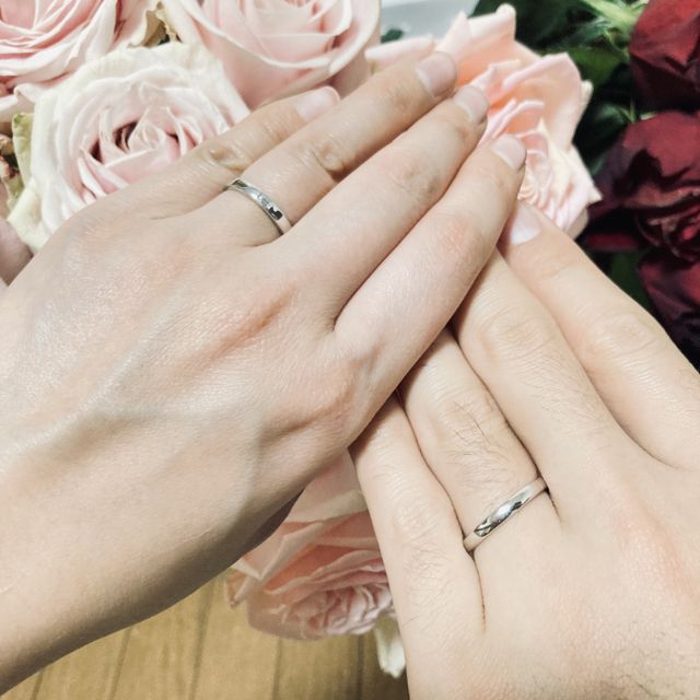 【宝寿堂(ほうじゅどう)の口コミ】 シンプルなデザインでありながらも、多少人とは違った結婚指輪にしたいと…