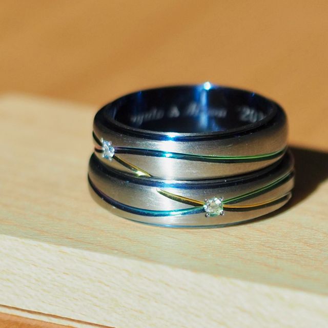 【SORA(ソラ)の口コミ】 形や色を自由にデザインできるオリジナルな指輪を作りたくて、結婚指輪は…