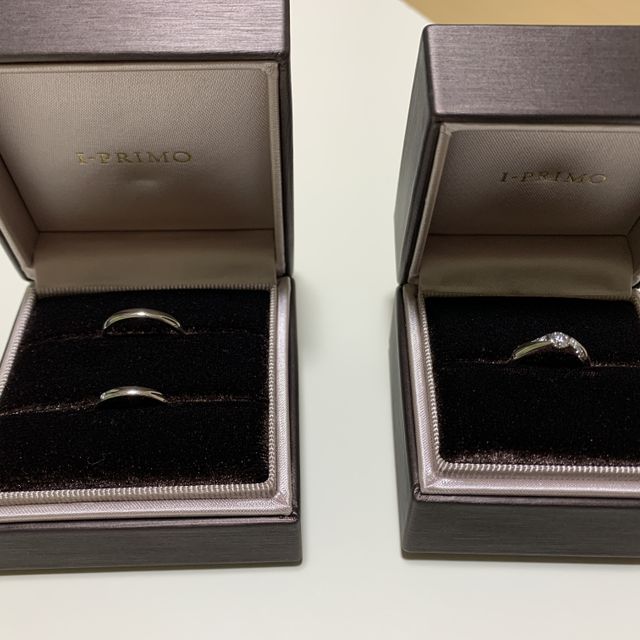 【アイプリモ(I-PRIMO)の口コミ】 指輪のデザインがシンプルで二人とも納得して決めることができましたし、…