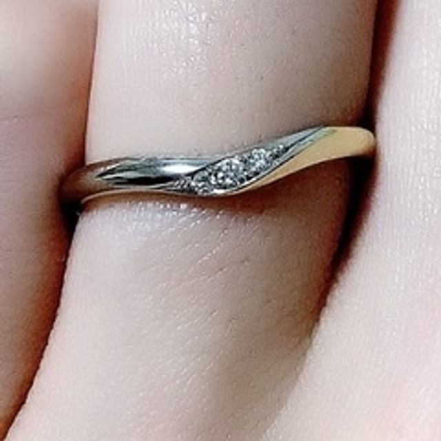 【ケイウノ ブライダル(K.UNO BRIDAL)の口コミ】 プラチナとゴールドのコンビリングを探していました。他のブランドではコ…