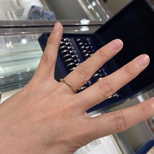 【ヴァンドーム青山(VENDOME AOYAMA)の口コミ】 ピンクゴールド＆プラチナで、ミルウチのあるデザインに一目惚れしました…