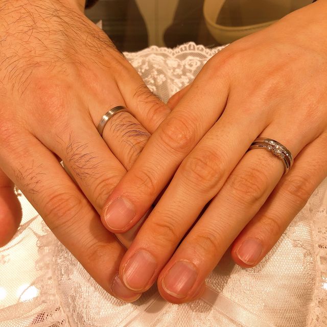 【TRECENTI(トレセンテ)の口コミ】 もともと希望していたものが太めで角があるデザインのものだったため、そ…