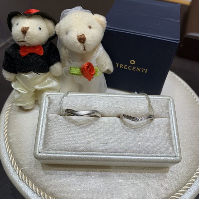 【TRECENTI(トレセンテ)の口コミ】 カーブがとても綺麗で、良かったです！ダイヤの着き方も一つ一つ違うので…