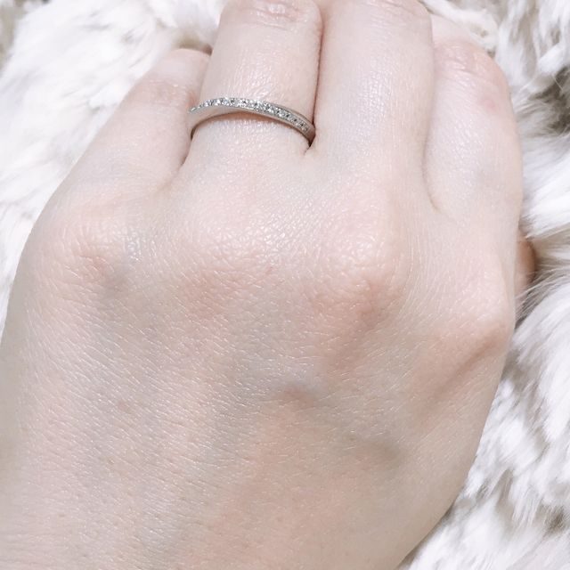 【MAGNOLIA WHITE JEWELRY(マグノリアホワイトジュエリー)の口コミ】 華美にならない指輪がよくて、ダイヤはなくていいかなと思っていたのです…
