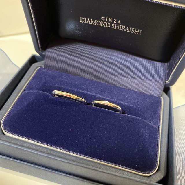 【銀座ダイヤモンドシライシの口コミ】 シンプルなデザインをさがしていたところ、いろんなデザインがあり、豊富…