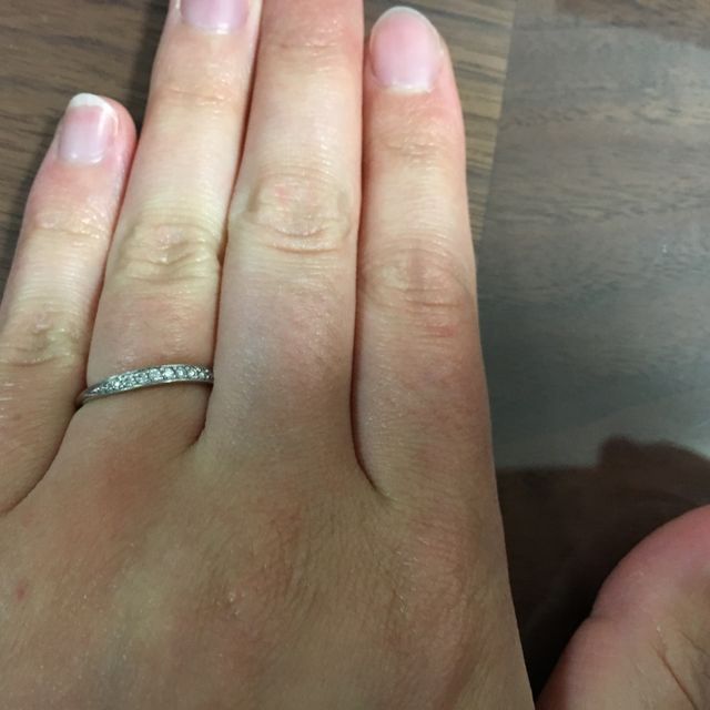 【canal4℃(カナルヨンドシー)の口コミ】 ペアリングであることと、さりげなく散りばめられているダイアモンドです…
