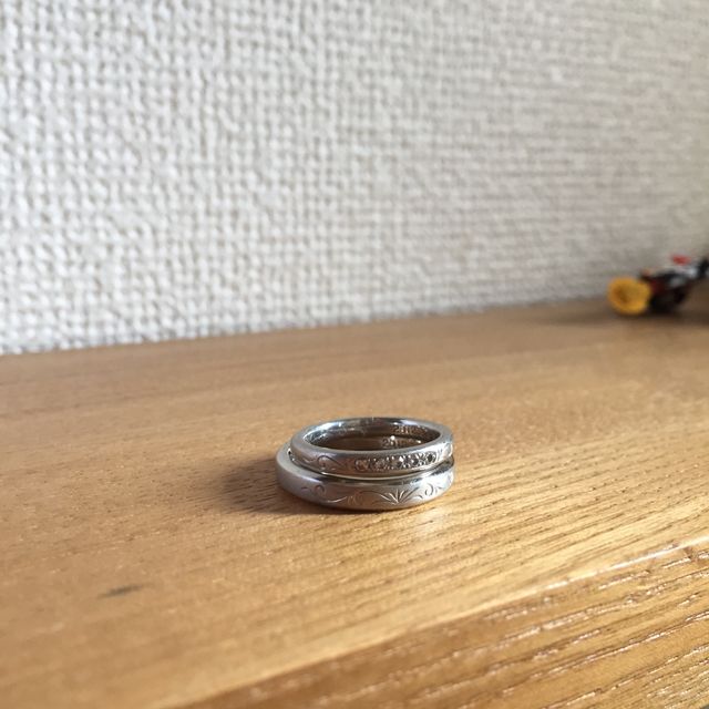 【ケイウノ ブライダル(K.UNO BRIDAL)の口コミ】 私は、指がきれいに見えるように細めのリングを希望していました。そして…