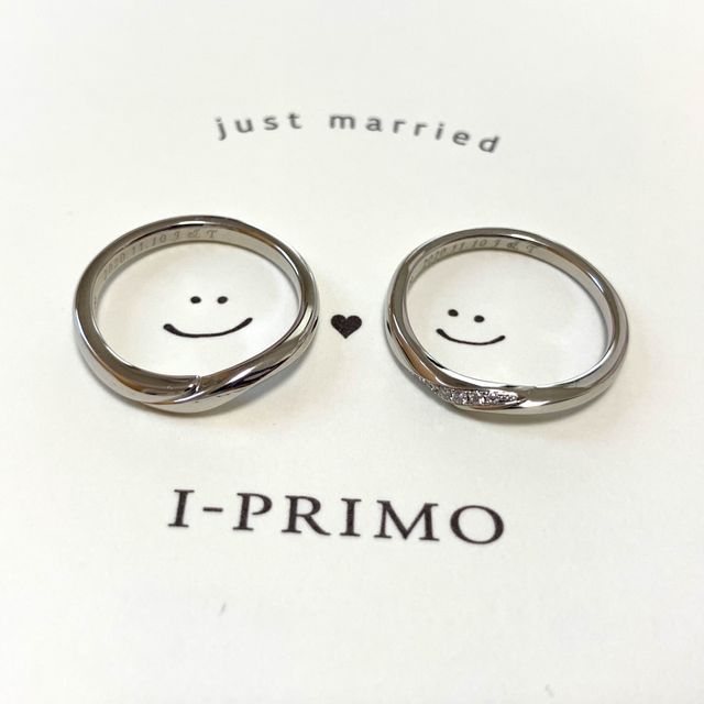 【アイプリモ(I-PRIMO)の口コミ】 上からだけでなく、どの角度からもダイヤがチラッと輝いて見えるので、そ…