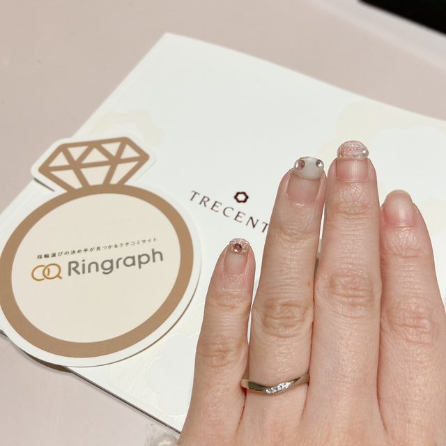 【TRECENTI(トレセンテ)の口コミ】 1番のオススメは、つけ心地の良さだと思います。結婚指輪は、この先ずっと…