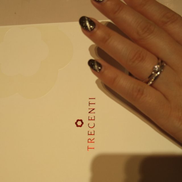 【TRECENTI(トレセンテ)の口コミ】 当初、エンゲージリングのみの考えで検討していましたが、マリッジリング…