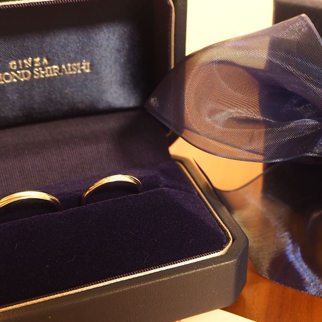 【銀座ダイヤモンドシライシの口コミ】 元々細くて華奢なデザインが希望で、少しダイヤが付いているものが欲しい…