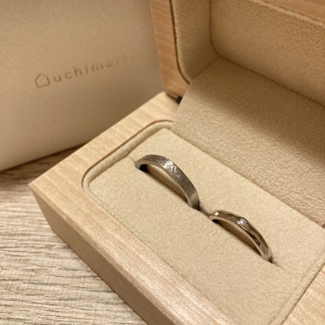 【uchimari(ウチマリ)の口コミ】 他の人と被りたくないという理由で手作りにしました。指輪の形から、金属…