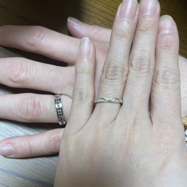 【ケイウノ ブライダル(K.UNO BRIDAL)の口コミ】 色々見た中で、デザインが可愛くて、実際にはめてみた時にこれだと感じま…