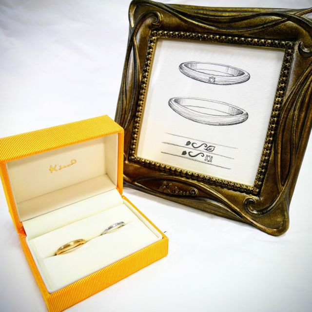 【ケイウノ ブライダル(K.UNO BRIDAL)の口コミ】 もともとデザインが二人で相談していて合わず、セミオーダーができるケイ…