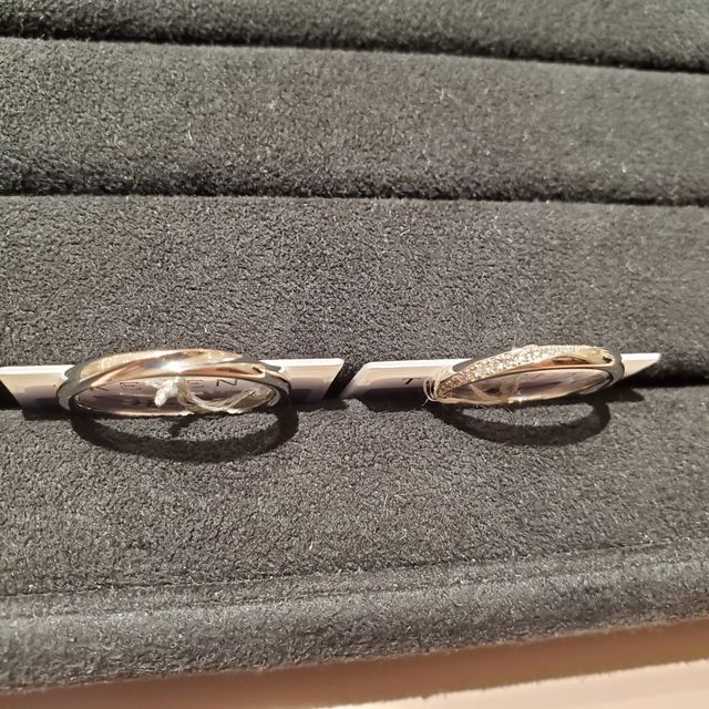 【TRECENTI(トレセンテ)の口コミ】 表側のダイヤモンドが綺麗に見えるデザインです。内側に刻印や石を入れる…