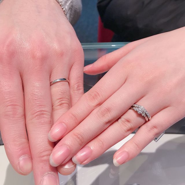 【銀座ダイヤモンドシライシの口コミ】 婚約指輪もダイヤモンドシライシさんで買っていたので婚約指輪とお揃いの…