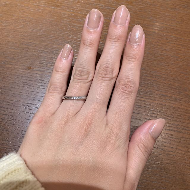 【TRECENTI(トレセンテ)の口コミ】 どちらの指輪も付け心地がとても良かったです。キラキラしすぎないので、…