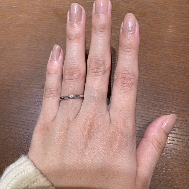 【TRECENTI(トレセンテ)の口コミ】 どちらの指輪も付け心地がとても良かったです。キラキラしすぎないので、…