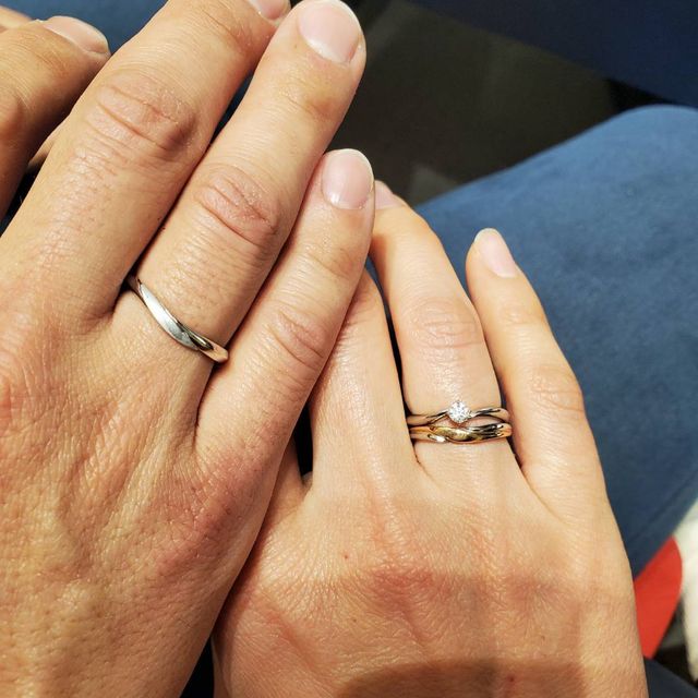 【銀座ダイヤモンドシライシの口コミ】 コンビネーション指輪がほしくて、探していたところすごく好みの指輪があ…