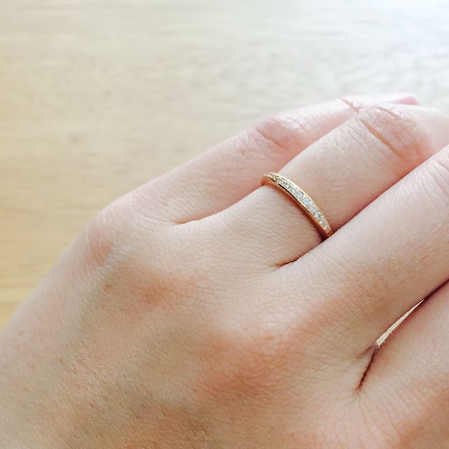 【エクセルコダイヤモンド(EXELCO DIAMOND)の口コミ】 結婚10周年祝いで主人のサプライズプレゼント。2つ目の結婚指輪購入しに行…