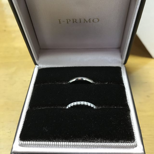 【アイプリモ(I-PRIMO)の口コミ】 結婚指輪はあらかじめ3種類ほどに絞って入店したのですが、実際に見させて…