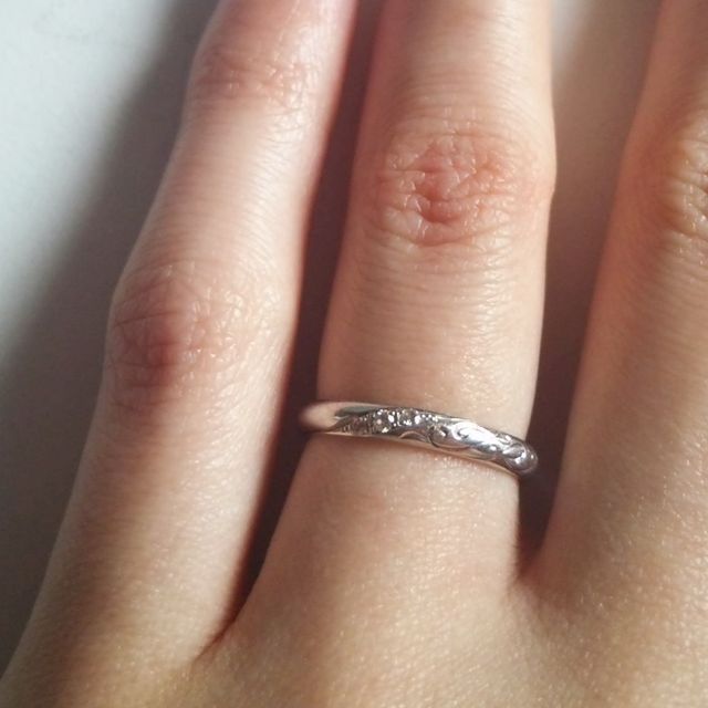 【ケイウノ ブライダル(K.UNO BRIDAL)の口コミ】 他のブランドの結婚指輪も見ましたが、どれを見てもありきたりなデザイン…