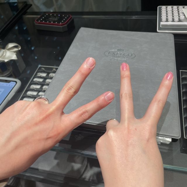 【エクセルコダイヤモンド(EXELCO DIAMOND)の口コミ】 指輪の決め手はズバリ、デザインです。このデザインに一目惚れしてエクセ…