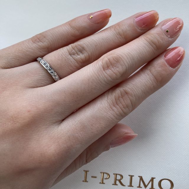 【アイプリモ(I-PRIMO)の口コミ】 ハーフエタニティでキラッキラなのがほしく、
とても輝いていて綺麗だった…
