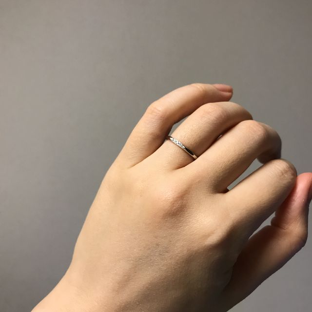 【ヴァンドーム青山(VENDOME AOYAMA)の口コミ】 ヴァンドーム青山らしいデザインに惹かれて。イエローゴールドと悩みまし…