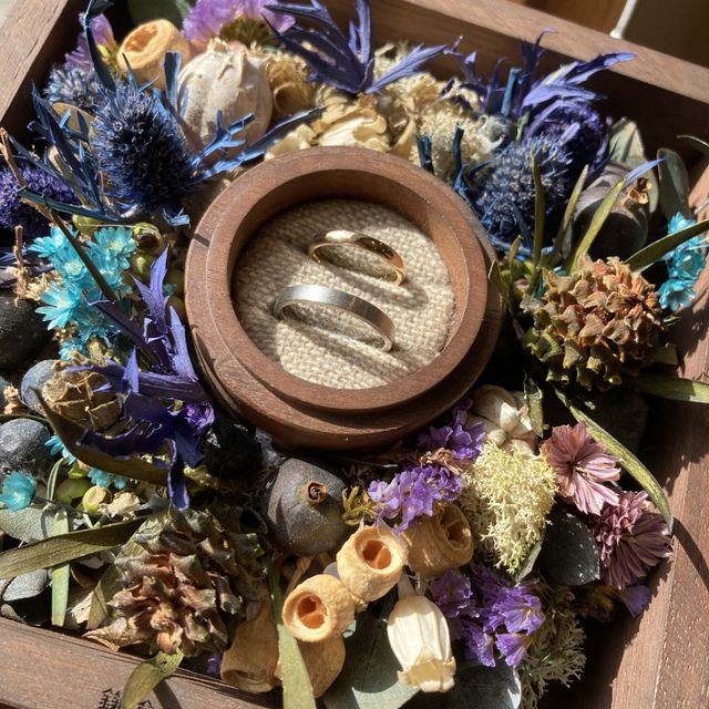 【鎌倉彫金工房の口コミ】 最初から2人ともあまりこだわりなどなくシンプルなデザインにしようとのこ…