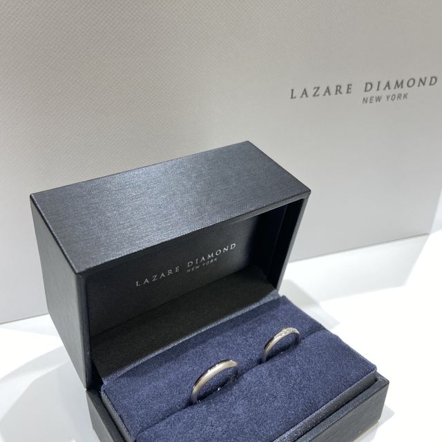 【ラザール ダイヤモンド(LAZARE DIAMOND)の口コミ】 厳選されたデザインで、どれも素敵でした。丸くカットされていて、指にフ…