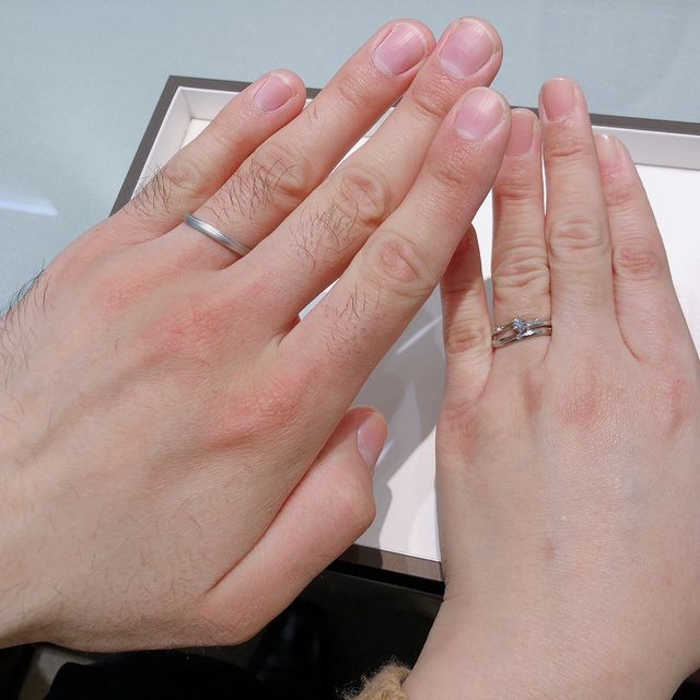 【アイプリモ(I-PRIMO)の口コミ】 　指輪のミル打ちがとてもいいアクセントになっていて、パートナーも自分…