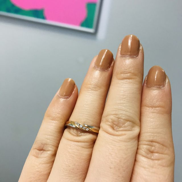 【銀座ダイヤモンドシライシの口コミ】 色々試着させて貰って、ゴールドとプラチナのコンビネーションの指輪が可…