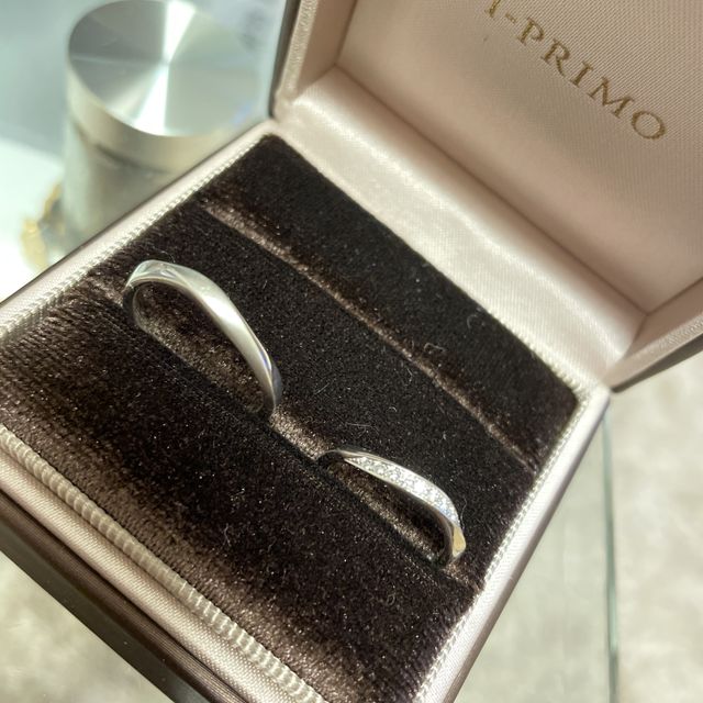【アイプリモ(I-PRIMO)の口コミ】 デザインが可愛くて即決でした。婚約指輪がダイヤがついてるものだったの…
