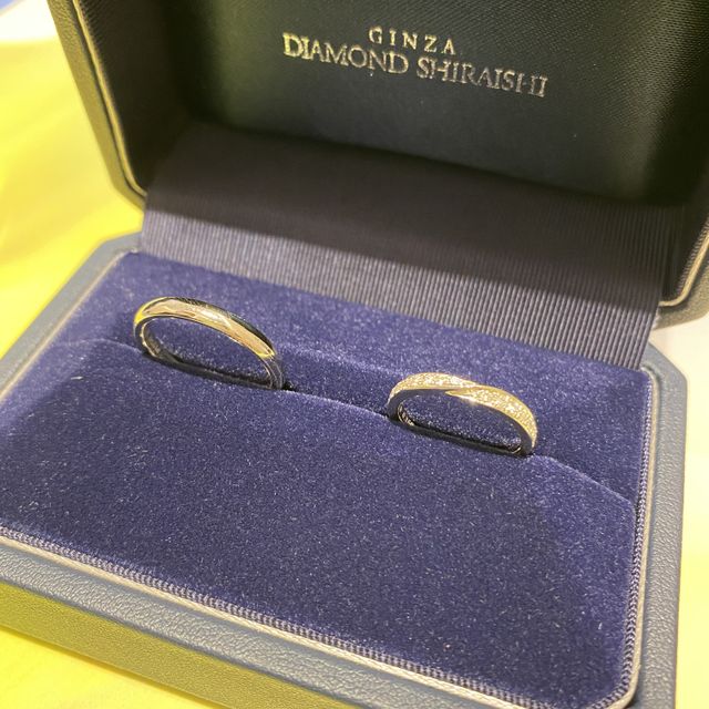 【銀座ダイヤモンドシライシの口コミ】 デザインとダイヤモンドの輝きが決めてとりました。やはりほかのブランド…