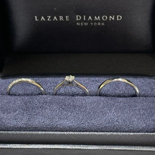 【ラザール ダイヤモンド(LAZARE DIAMOND)の口コミ】 何十時間もかけてたくさんの店舗を見に行った最後に婚約指輪と同じラザー…