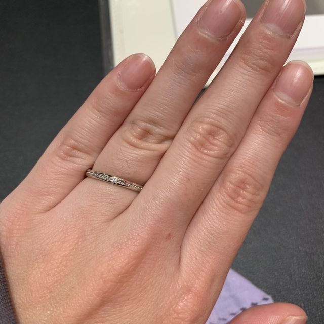 【TAKEUCHI(宝石・時計のタケウチ)の口コミ】 ミレ打ち入り2.2ミリの指輪です。細めの指輪を探していました。2.2ミリは…