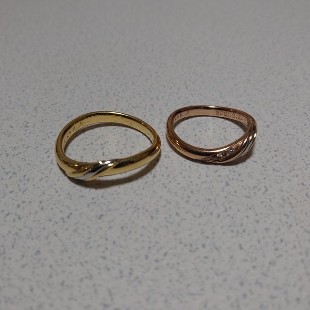 【ケイウノ ブライダル(K.UNO BRIDAL)の口コミ】 チップとデールがモチーフとなっている指輪を探していて、ケイウノさんに…