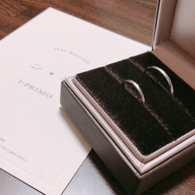 【アイプリモ(I-PRIMO)の口コミ】 細めのデザインで、価格もそこまで高くなく、夫婦で同じデザインの指輪を…