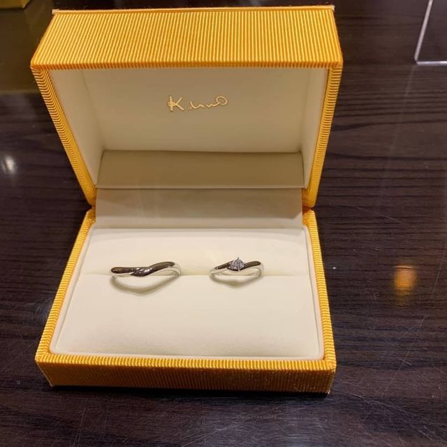 【ケイウノ ブライダル(K.UNO BRIDAL)の口コミ】 普段着用と考えたところ、このデザインが柔らかく自分たちのイメージにあ…