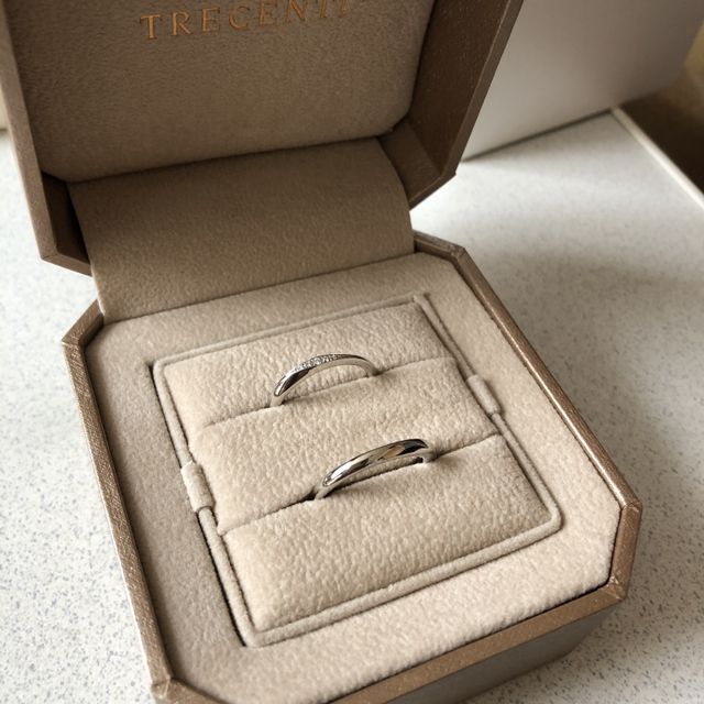 【TRECENTI(トレセンテ)の口コミ】 元は婚約指輪をこのお店で購入したことから、結婚指輪も同じ店で購入する…