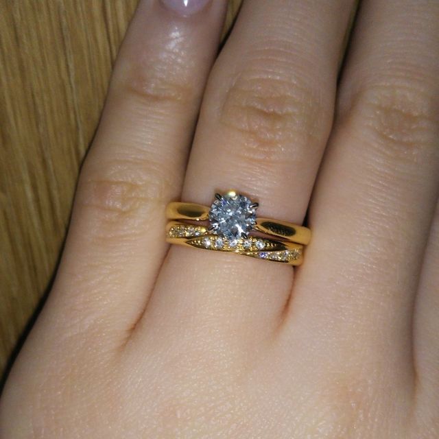 【ギンザタナカブライダル(GINZA TANAKA BRIDAL)の口コミ】 イエローゴールド、ダイヤ入り、ストレートタイプを条件に探していました…
