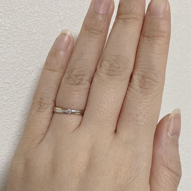 【STAR JEWELRY(スタージュエリー)の口コミ】 石ありにするのは決めていましたが、プラチナにするか大好きななピングゴ…