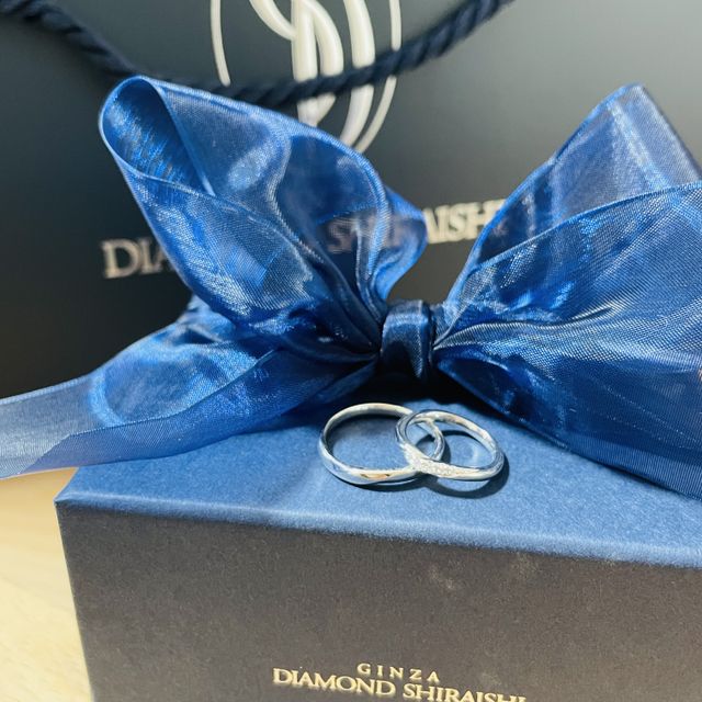 【銀座ダイヤモンドシライシの口コミ】 デザインがとても好みだったのと、ダイヤモンドやリングの質がよく、価格…