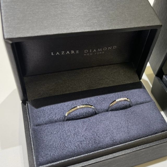 【ラザール ダイヤモンド(LAZARE DIAMOND)の口コミ】 ダイヤなしと迷いましたが、やはりせっかくなのでダイヤ入りにしようと思…