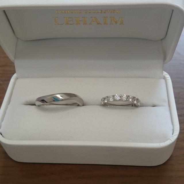 【LEHAIM(レハイム)の口コミ】 私はハーフエタニティの結婚指輪、主人は着け心地やデザインにこだわりを…