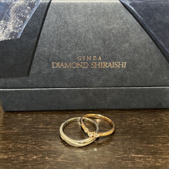 【銀座ダイヤモンドシライシの口コミ】 ダイヤモンドの見え方など、高級感がありデザインもすごく可愛くてダイヤ…