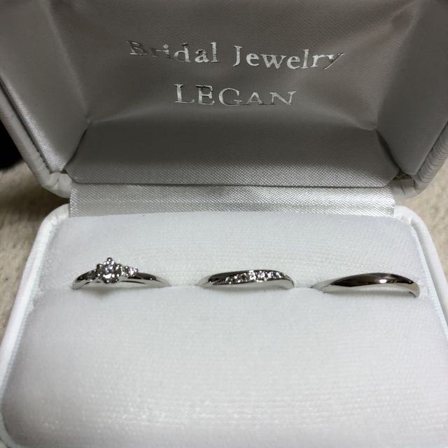 【LEGAN(レガン)の口コミ】 シンプルですがダイヤモンドの存在感はしっかりしており、とてもキレイで…