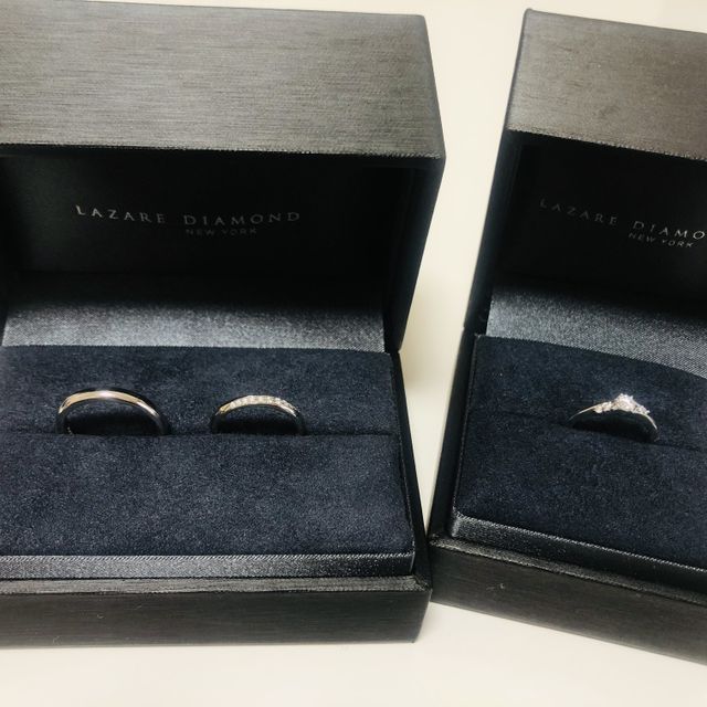 【ラザール ダイヤモンド(LAZARE DIAMOND)の口コミ】 婚約指輪もラザールダイヤモンドさんでしたので、結婚指輪もこちらでと決…